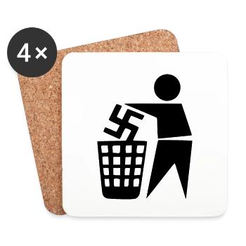Fck nzs - keep your environment clean - Coasters (set of 4) - white - Front