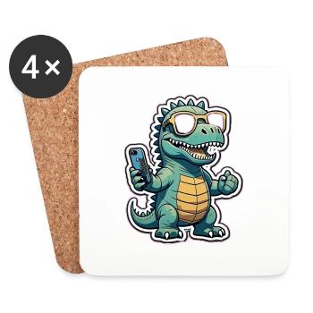 Cool Dino - Coasters (set of 4) - white - Front