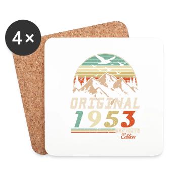 1953 Vintage Retro Birthday Vintage Gift - Coasters (set of 4) - white - Front