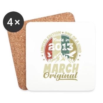 March 2013 Birthday Gift Limited Edition - Coasters (set of 4) - white - Front