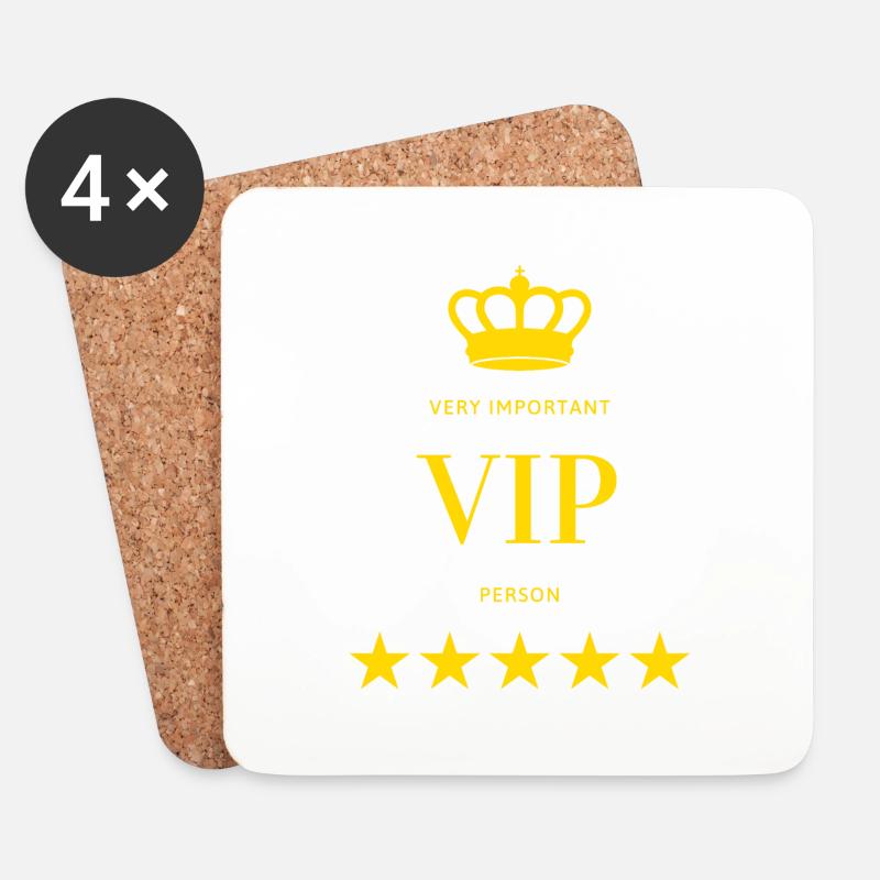 VIP V.I.P Very Important Person - Untersetzer (4er-Set) - Weiß