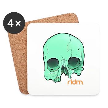 ridm green skull - Untersetzer (4er-Set) - Weiß - Vorne