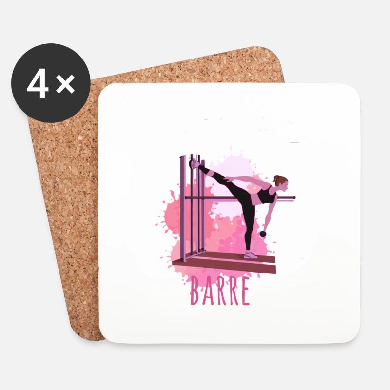 Barre, gymnastik,Sport, Illustration - Untersetzer (4er-Set) - Weiß