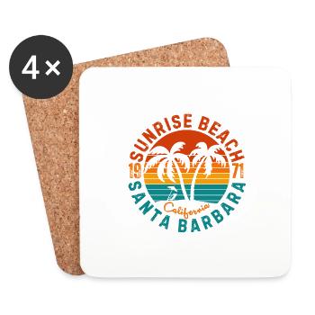 Sunrise beach california - Coasters (set of 4) - white - Front