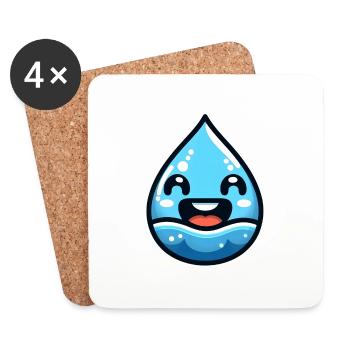 Wasser lächelt auf dem Meer - Untersetzer (4er-Set) - Weiß - Vorne
