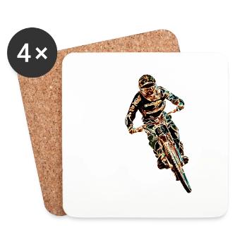 MTB MTB downhill - Coasters (set of 4) - white - Front