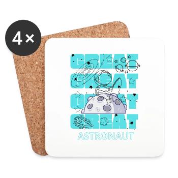 GREAT ASTRONAUT - Coasters (set of 4) - white - Front