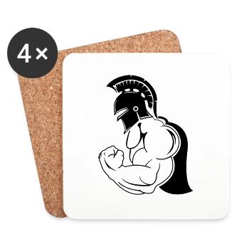 strong spartan - Untersetzer (4er-Set) - Weiß - Vorne