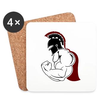 strong spartan - Untersetzer (4er-Set) - Weiß - Vorne