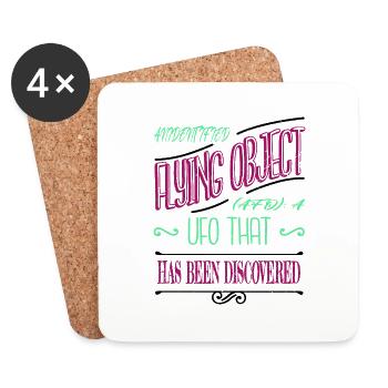 extraterrestre je ne parle pas humain anal échantillon extraterrestre ovni - Dessous de verre (lot de 4) - blanc - Devant