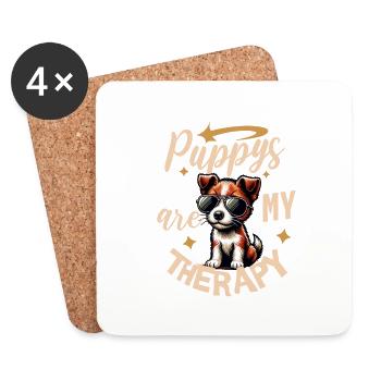 Einzigartiges Fox Terrier Design - Untersetzer (4er-Set) - Weiß - Vorne