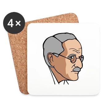Jungian - Carl Gustav Jung - Portrait Edition - Coasters (set of 4) - white - Front