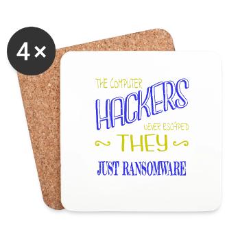 jokes encrypt statement bday glitch - Untersetzer (4er-Set) - Weiß - Vorne
