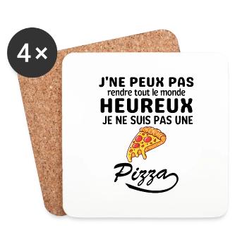 Je ne peux pas rendre tout le monde heureux - Dessous de verre (lot de 4) - blanc - Devant