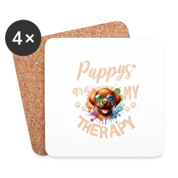 Rhodesian Ridgeback Watercolor Design - Coasters (set of 4) - white - Front