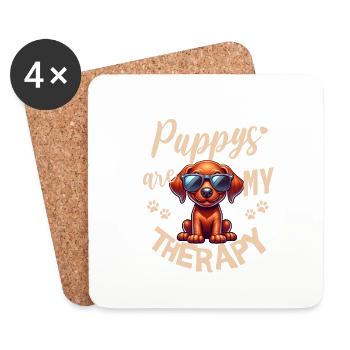 Rhodesian Ridgeback Dog Love - Dessous de verre (lot de 4) - blanc - Devant