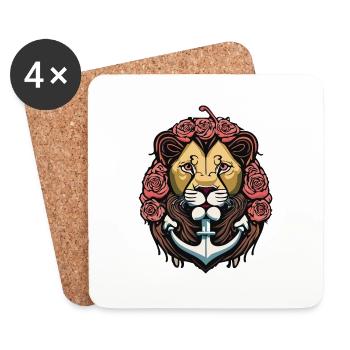 loewe anker rosen - Untersetzer (4er-Set) - Weiß - Vorne
