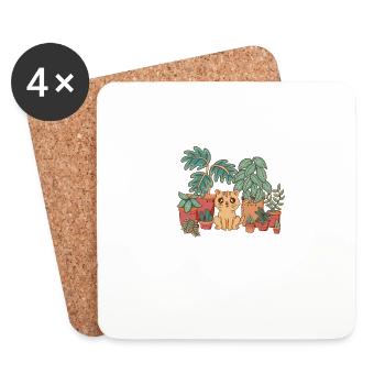 Garden Dreams Gardener Gardener Sayings Ladies - Coasters (set of 4) - white - Front