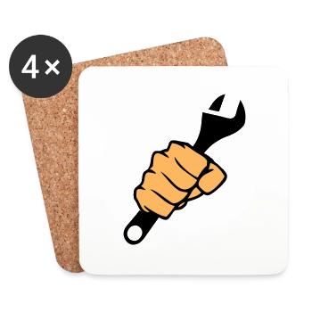 Fist Wrench - Coasters (set of 4) - white - Front