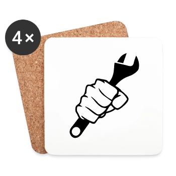 Fist Wrench - Coasters (set of 4) - white - Front