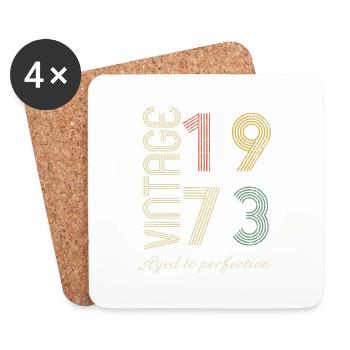 51 Years Birthday Gift - 1973 - Coasters (set of 4) - white - Front