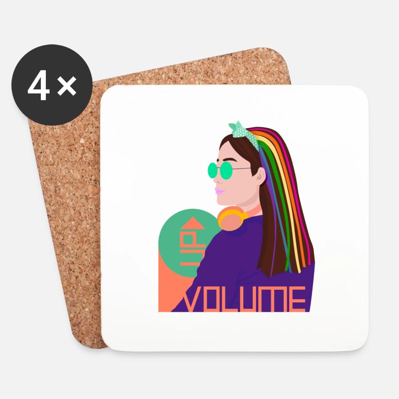 Pride LGBTQIA+ - Untersetzer (4er-Set) - Weiß