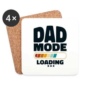 Funny Dad Mode Chargement Citation Meilleur Papa Jamais - Dessous de verre (lot de 4) - blanc - Devant