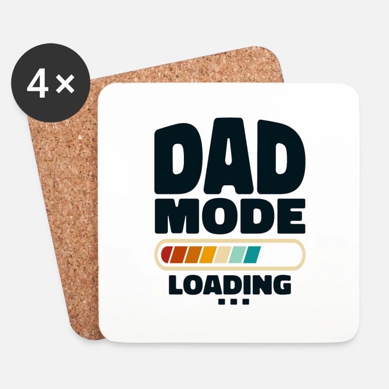 Lustiger Dad-Modus Loading Zitat Bester Vater aller Zeiten - Untersetzer (4er-Set) - Weiß