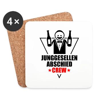 Bachelor Party Crew Bachelor Party - Coasters (set of 4) - white - Front