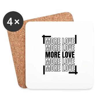 More love - Coasters (set of 4) - white - Front