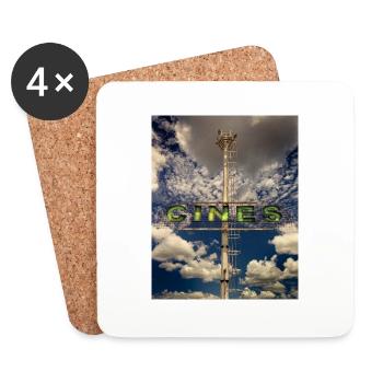 Kino - Untersetzer (4er-Set) - Weiß - Vorne
