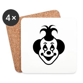 Clown - Untersetzer (4er-Set) - Weiß - Vorne