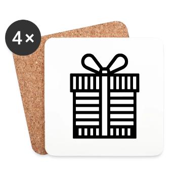 Small Gift Box - Coasters (set of 4) - white - Front