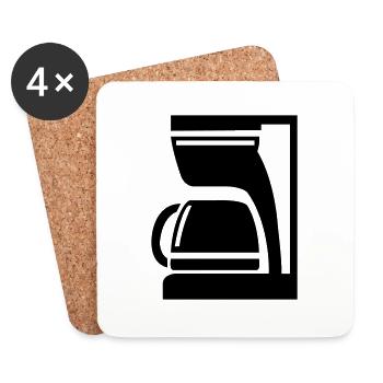 kaffeemaschine espresso - Untersetzer (4er-Set) - Weiß - Vorne