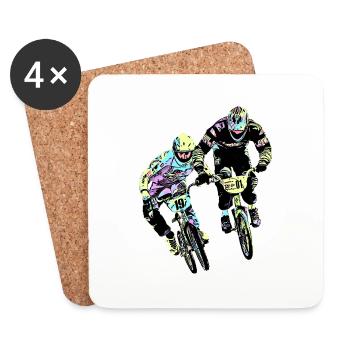 BMX - Untersetzer (4er-Set) - Weiß - Vorne