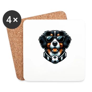 Saint Bernard Soccer Champion Fan Player Ball - Coasters (set of 4) - white - Front
