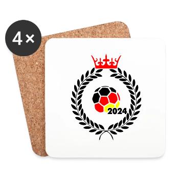 fußball deutschland 2024 - Untersetzer (4er-Set) - Weiß - Vorne