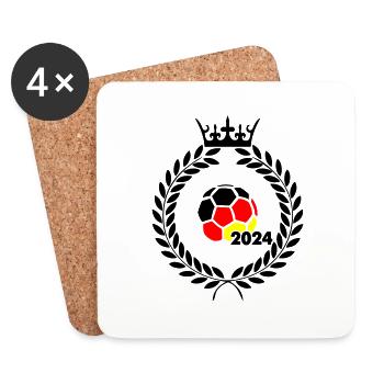 fußball deutschland 2024 - Untersetzer (4er-Set) - Weiß - Vorne
