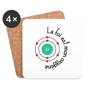Foi oxygène - Dessous de verre (lot de 4) - blanc - Devant
