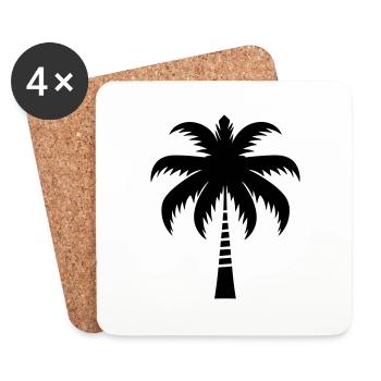 Palm trees - Coasters (set of 4) - white - Front