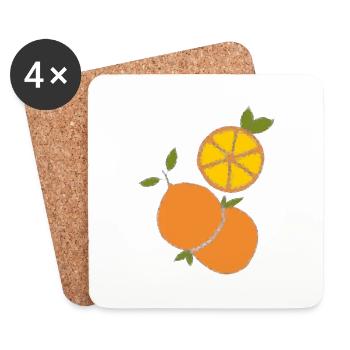 Orange Kristal - Coasters (set of 4) - white - Front
