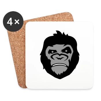 gorilla face - Untersetzer (4er-Set) - Weiß - Vorne