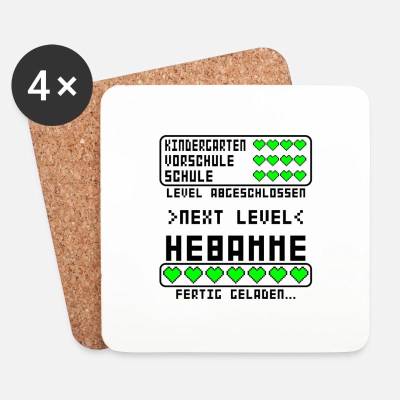 Hebamme Abschluss Ausbildung bestanden - Untersetzer (4er-Set) - Weiß