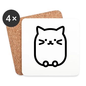 kitten - Coasters (set of 4) - white - Front