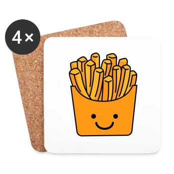 pommes smile - Untersetzer (4er-Set) - Weiß - Vorne