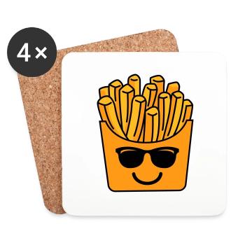 pommes cool - Untersetzer (4er-Set) - Weiß - Vorne