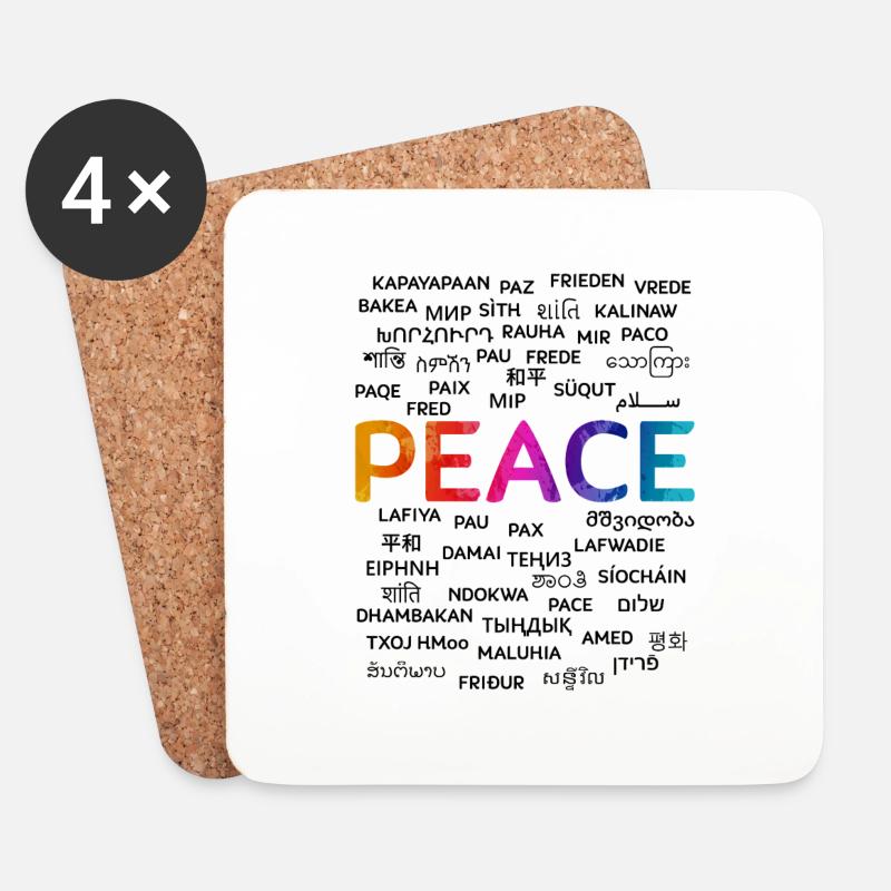 Wear Peace-Share Peace - Untersetzer (4er-Set) - Weiß