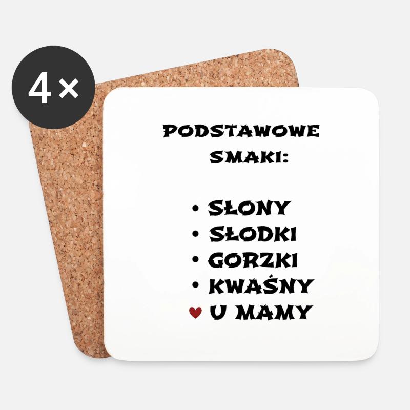 Geschmäcker bei Mama - Untersetzer (4er-Set) - Weiß