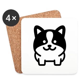 Dog - Coasters (set of 4) - white - Front
