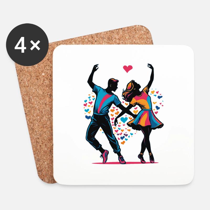 I love dancing - Coasters (set of 4) - white